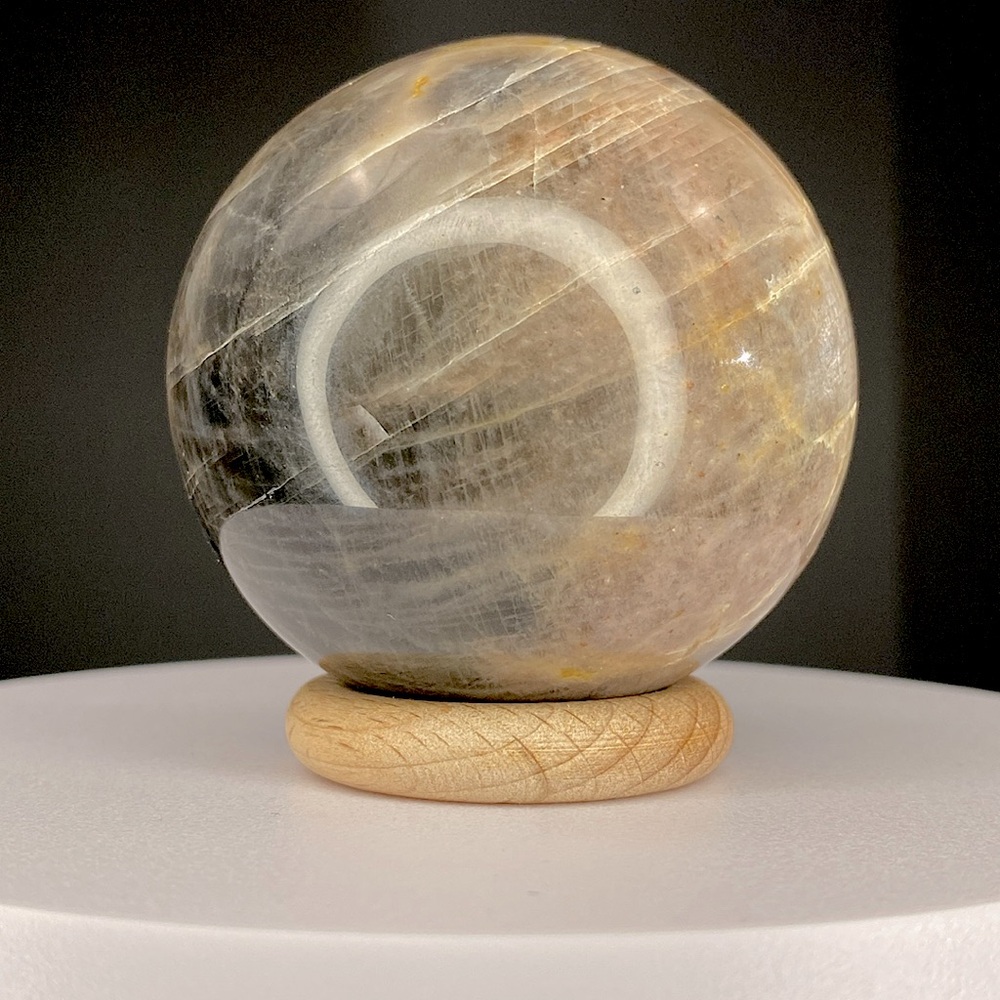 8. Black Moonstone Sphere